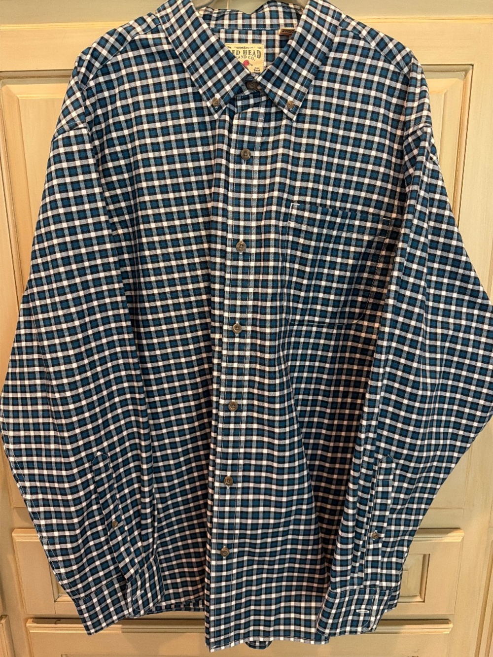 REDHEAD plaid button down easy care/easy wear shirt